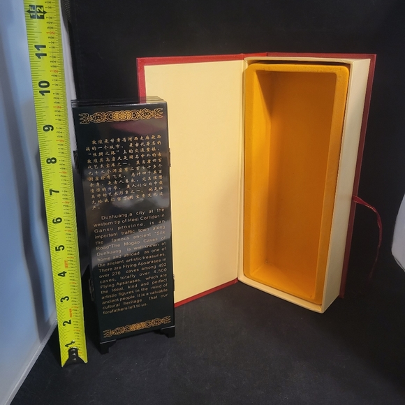 Vintage An Imitation of An Ancient Small Screen 6 Panel Lacquer Folding Screen - Picture 4 of 15